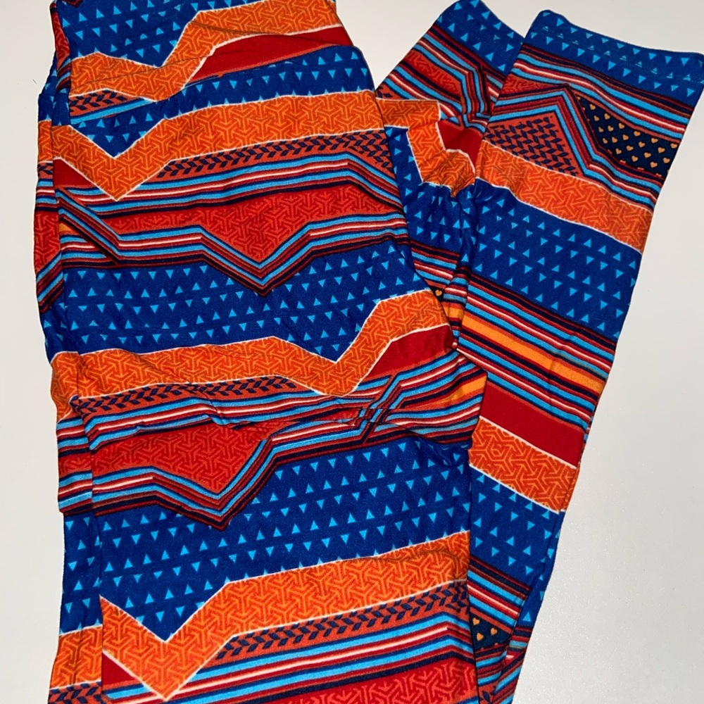 ⭐️4 for $20⭐️ LulaRoe leggings OS blue orange red